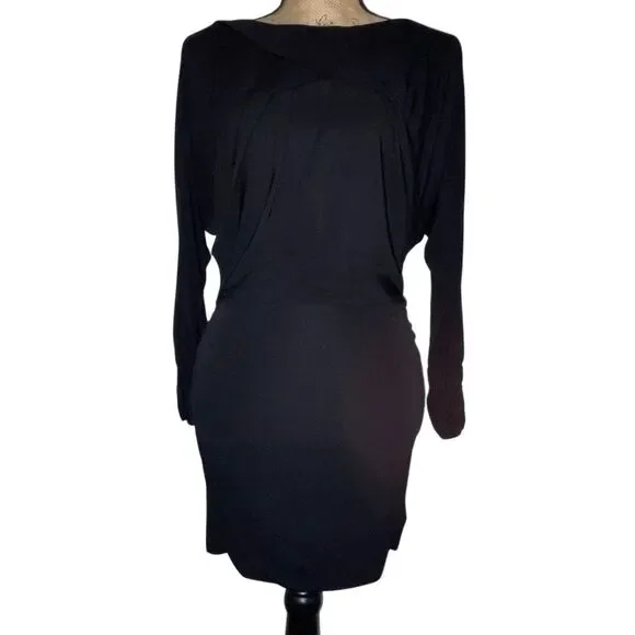 lace sheer dress black Black Sheer and Lace Long Sleeve